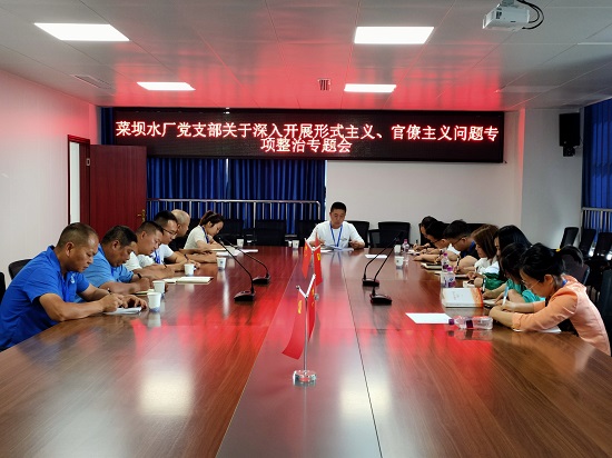 菜壩水廠黨支部召開關(guān)于深入開展形式主義、官僚主義問題專項(xiàng)整治專題會