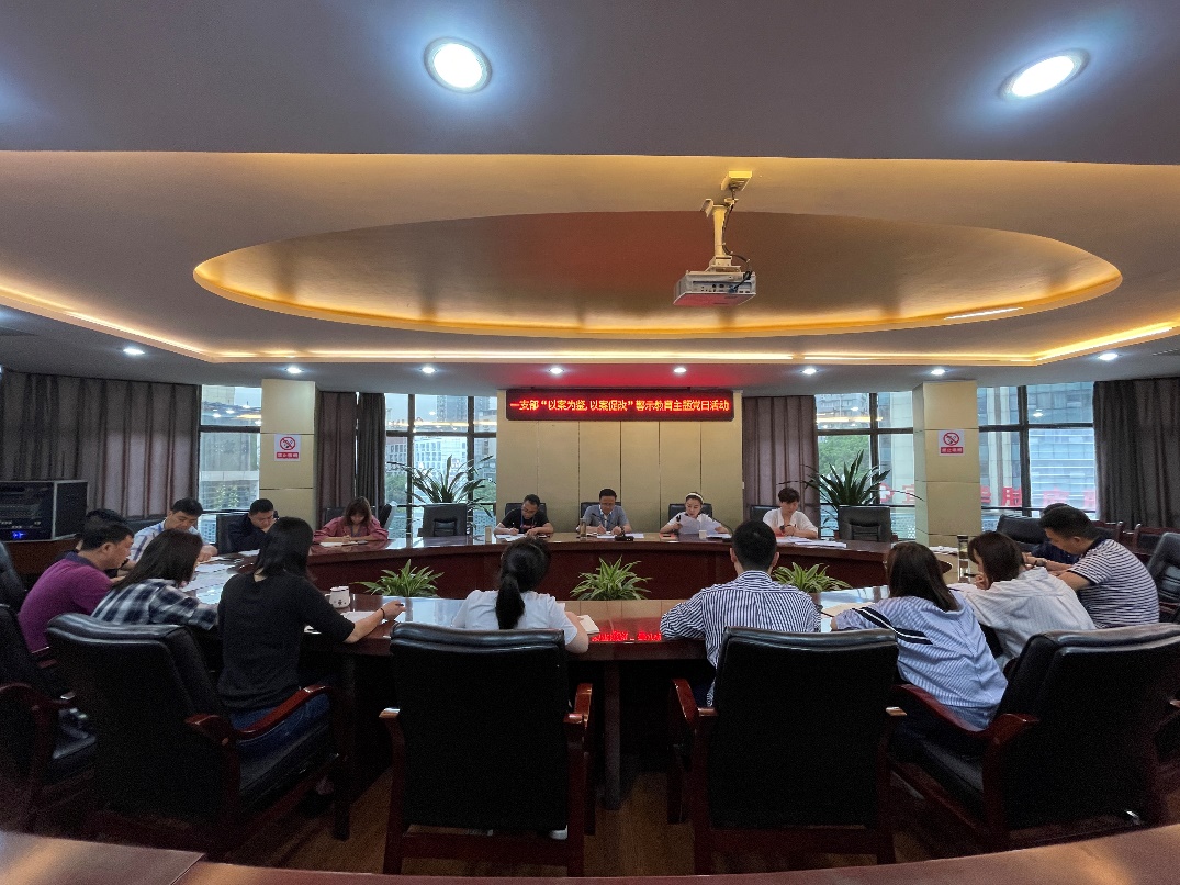 公司一支部召開“以案為鑒,以案促改” 警示教育主題黨日活動