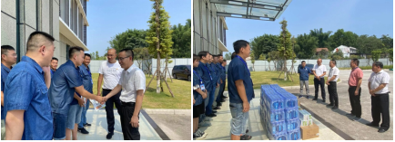 公服集團(tuán)黨委書記、董事長楊中才一行到清源水務(wù)公司開展“夏送清涼”慰問活動(dòng)